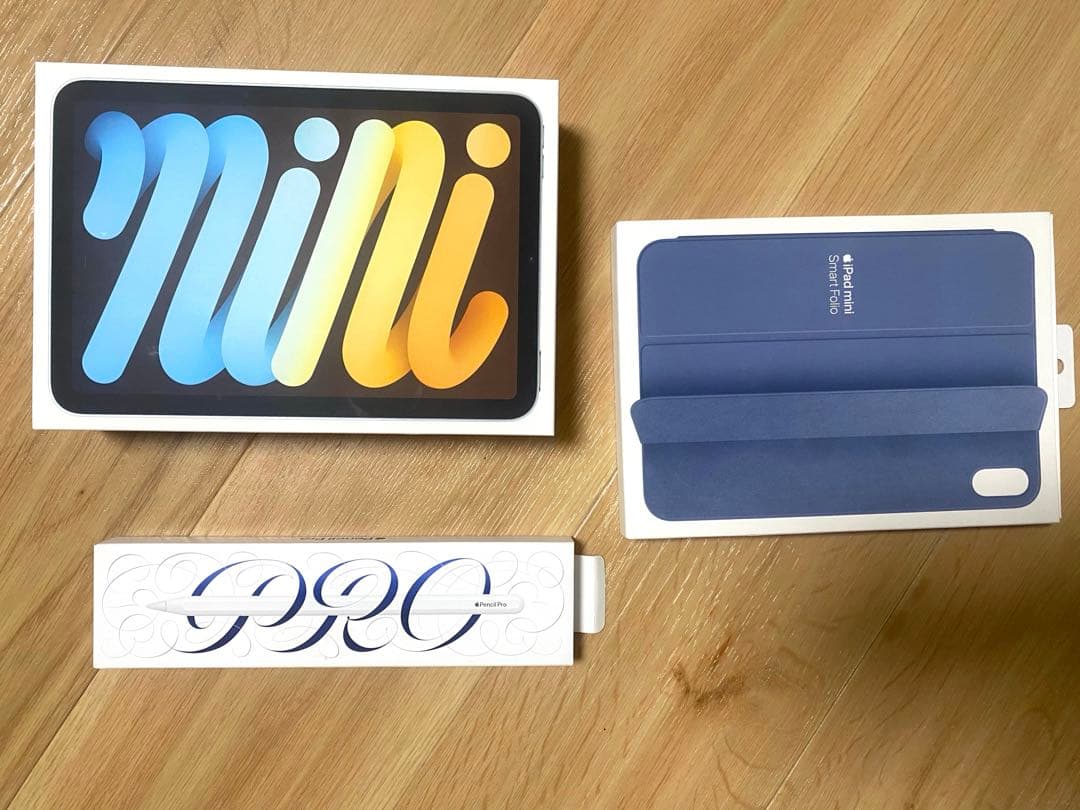 Apple iPadmini 128GB、ケースApple Pencil Pro ipad mini 7 6 ケース Apple Pencil収納 レザーケース スリープ機能