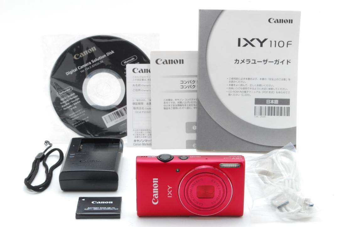 Canon IXY 110F 赤 コンパクトデジタルカメラ 動作確認済 Amazon | Canon デジタルカメラ IXY 110F 約1600万画素 光学8倍ズーム