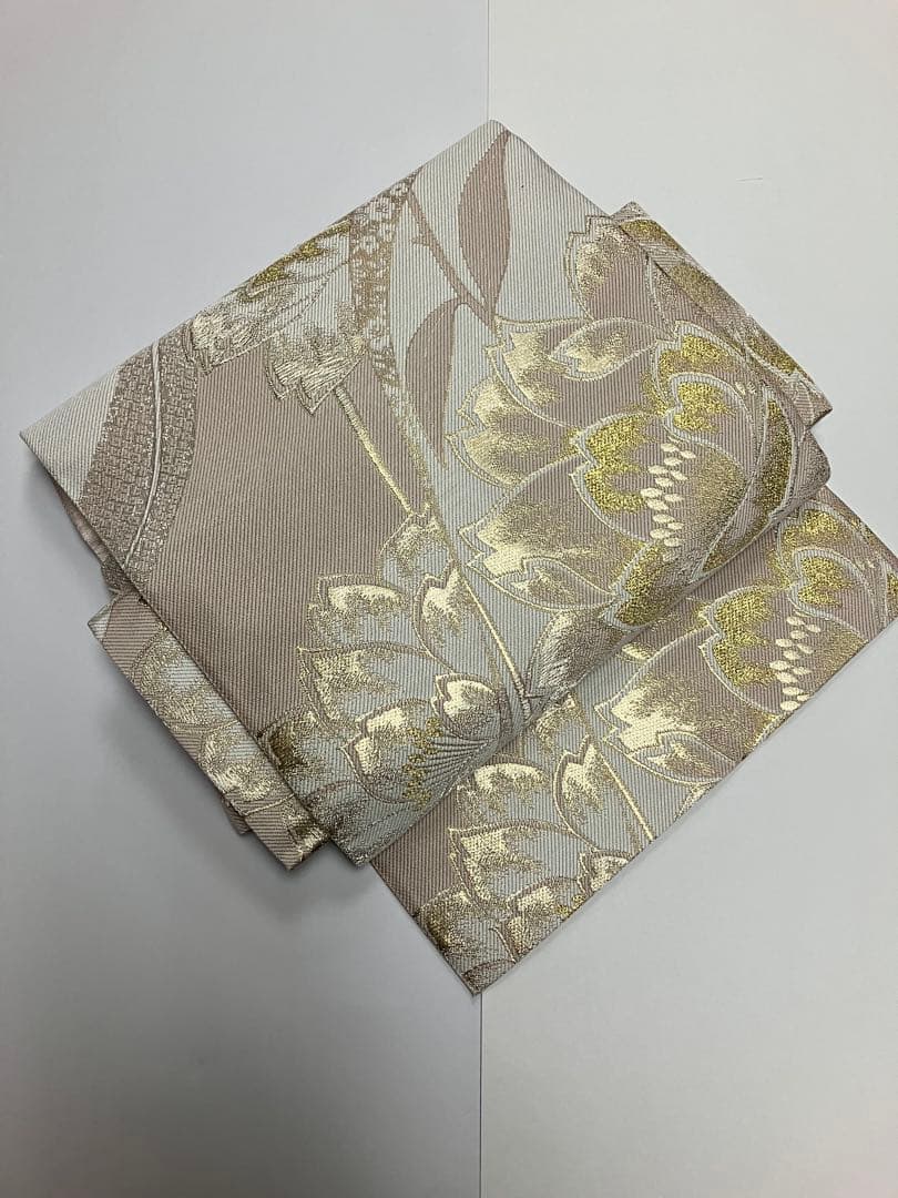 お仕立て上がり名古屋帯　新品未使用品　正絹　西陣織　No.338 楽天市場】《値下げ！》 名古屋帯 未使用 九寸 お仕立て上がり 正絹