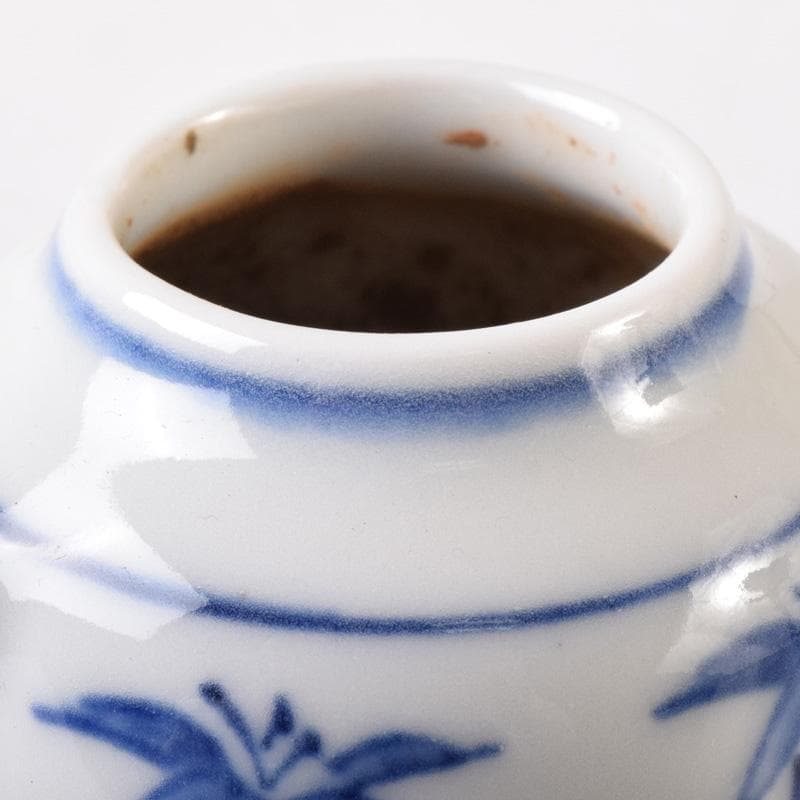 茶道具 染付 竹文 茶入 時代箱付 V 7289の通販｜si360.com.pa