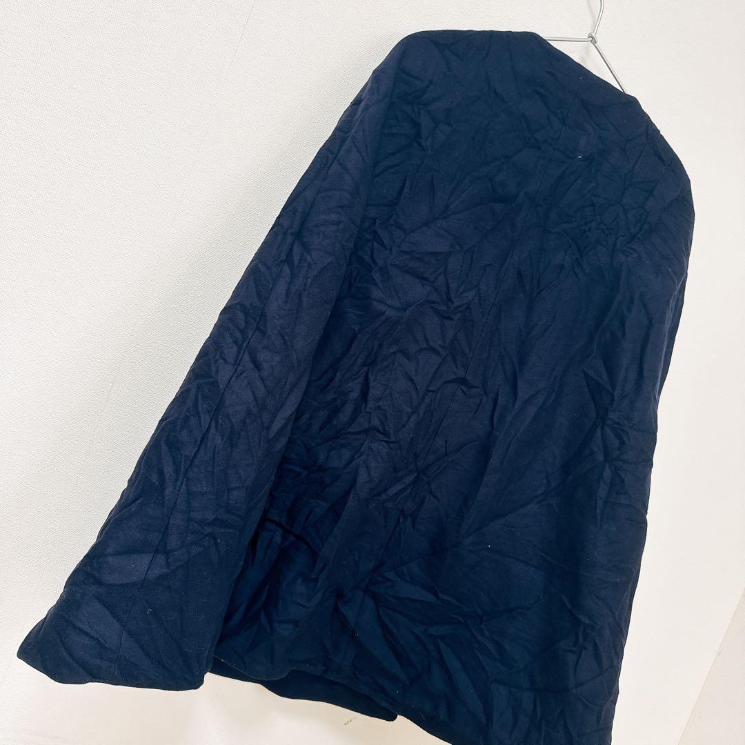 TED BAKER カシミヤ混 ウールケープ ポンチョ ネイビー 【S～M