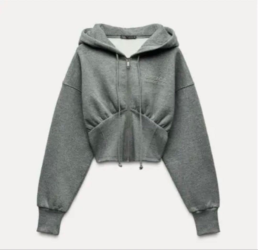 ZARA グリッタークロップドスウェットセットアップ - メルカリ