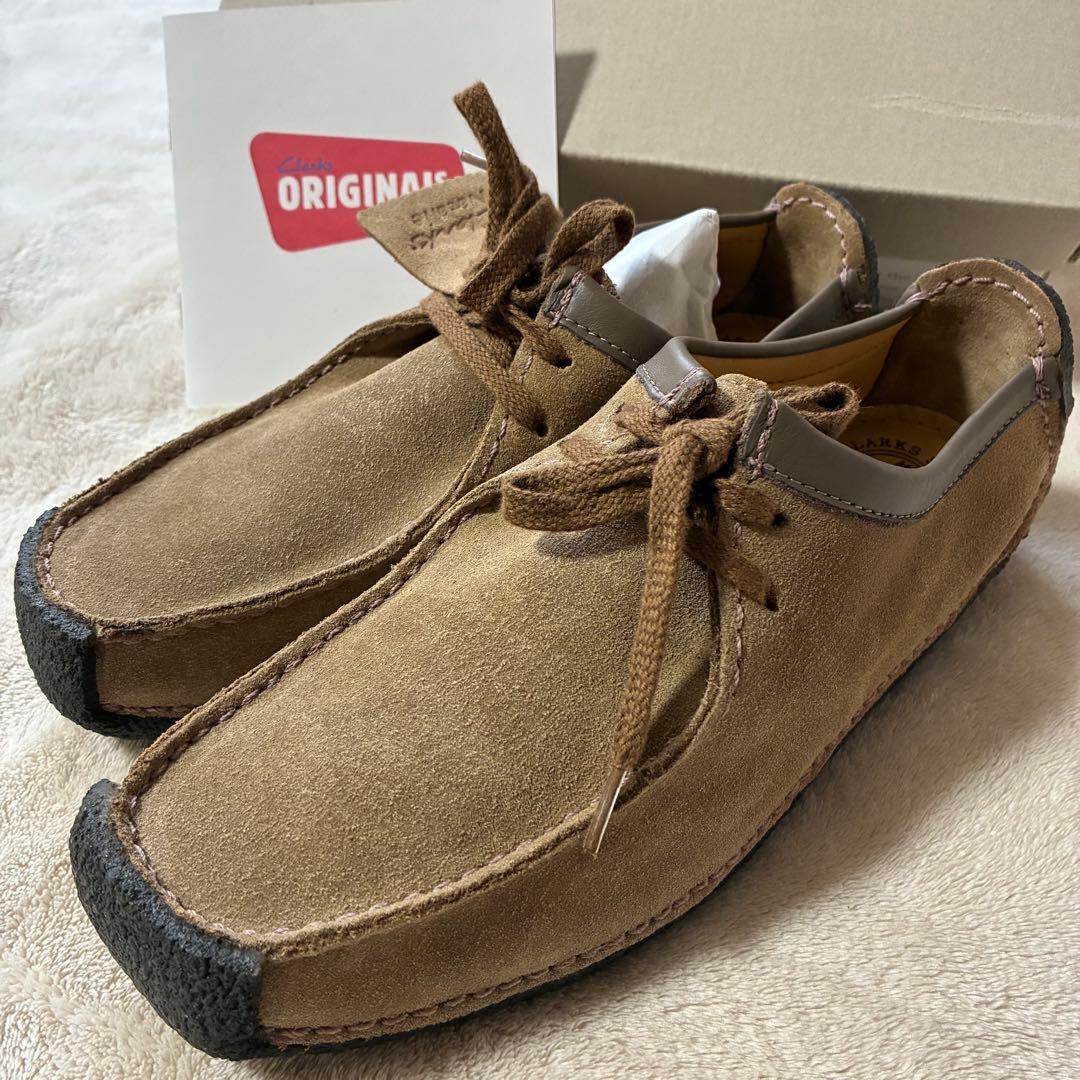 未使用 クラークス ナタリー オークウッド 23.5cm D幅 スエード 箱付