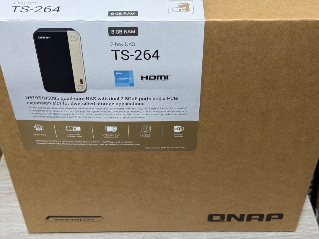 QNAP TS-264 8GB RAM 2ベイNAS TS-264 | Hardware Specs | QNAP