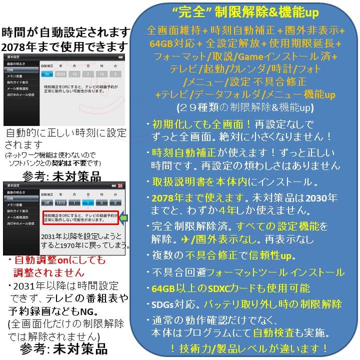 【完全解除/未使用】地デジTV ソフトバンク フォトビジョン テレビ フルセグ