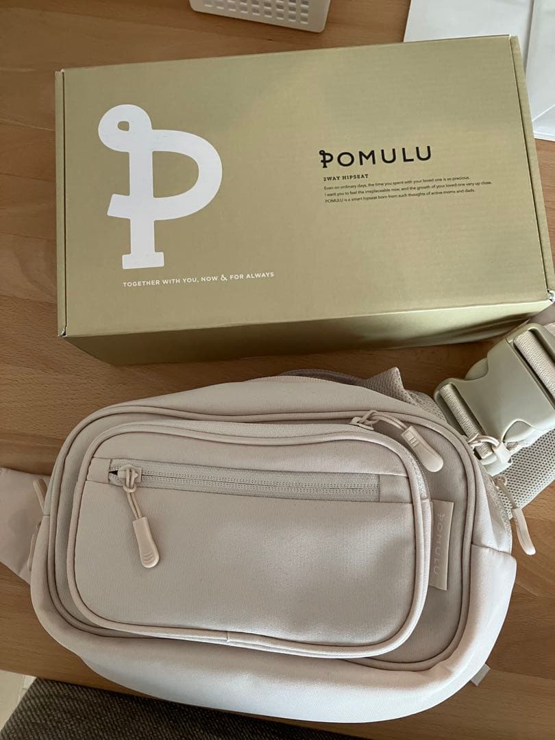 POMULU ベージュ ウエストポーチ ポムル(POMULU)ヒップシートショルダーバッグ ナチュラルアイボリー 6