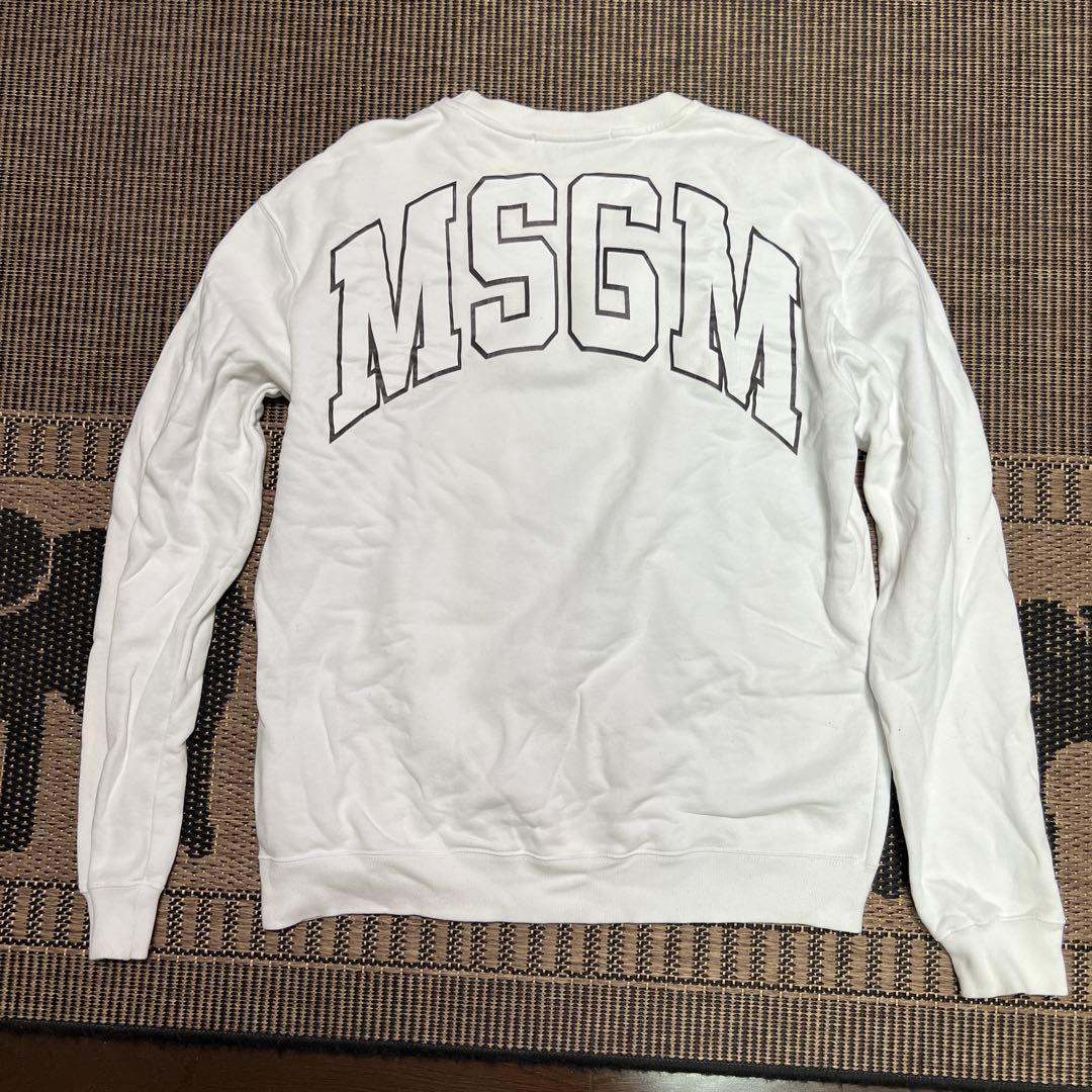 MSGM ホワイト トレーナー Sサイズ - メルカリ