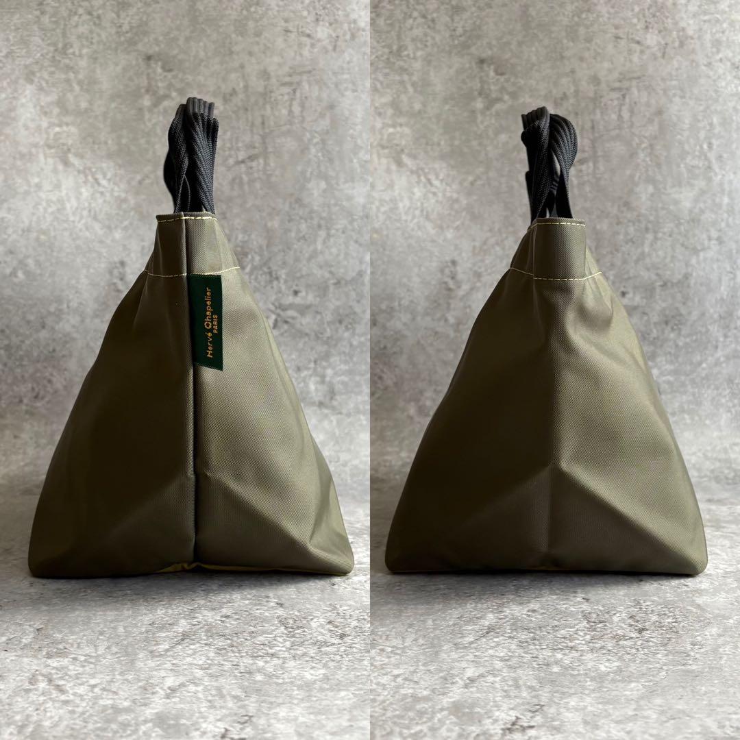 マヤコバ様】エルベシャプリエ 舟型 トート ハンドバッグ 1027N カーキ