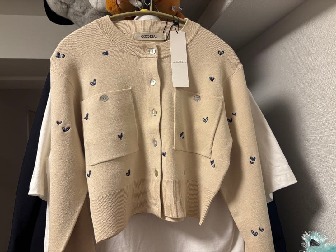 小花/ハート刺繍ニットカーディガン｜PETAL ONLINE（ペタルオンライン