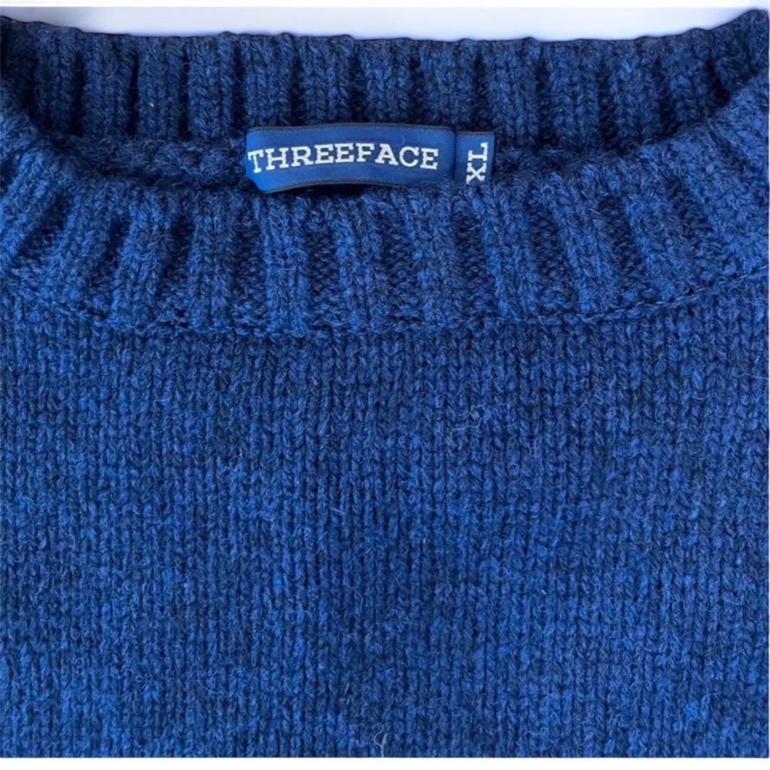 THREEFACE スターニット ネイビー スリーフェイス XL - メルカリ