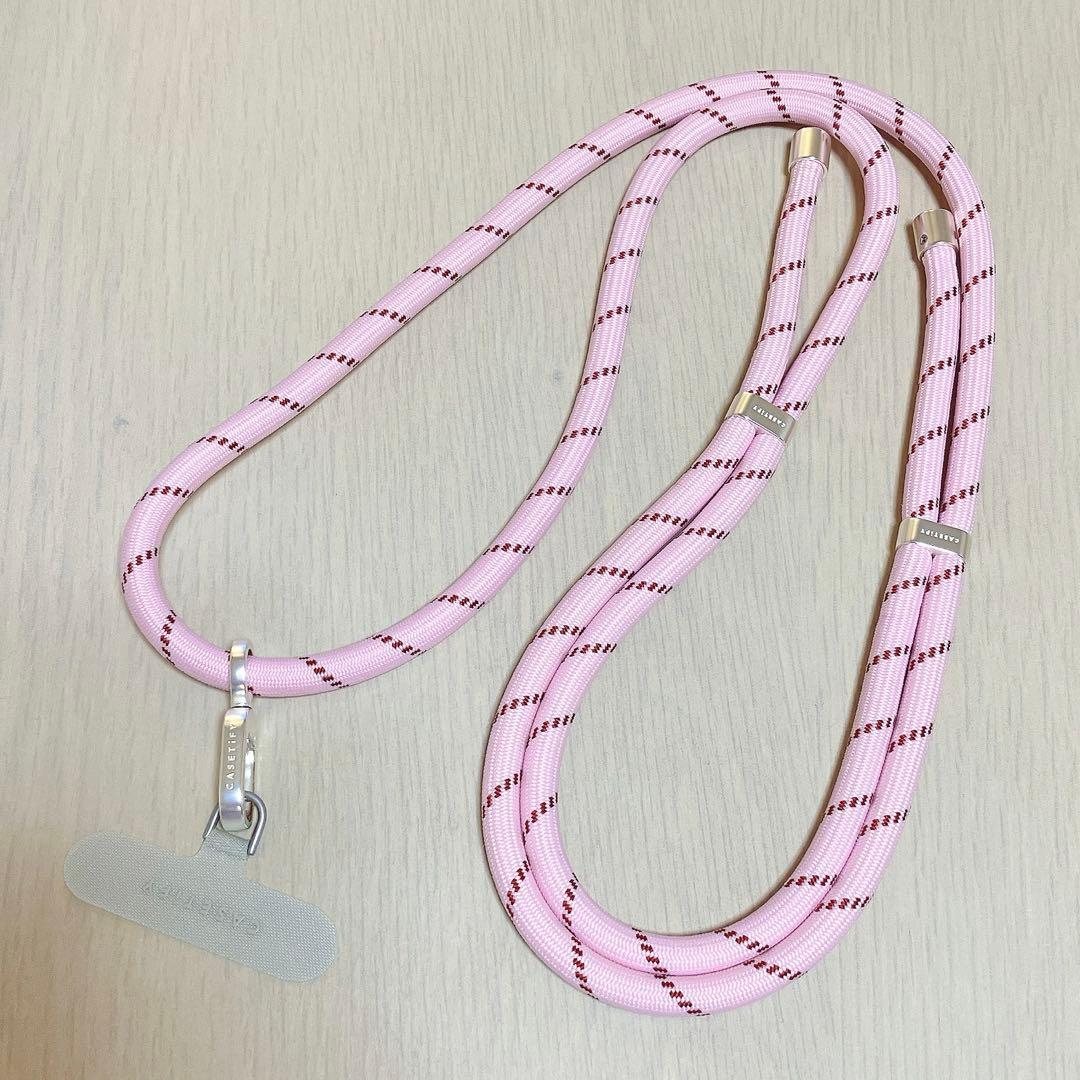 CASETiFY ケースティファイ スマホショルダー ピンク ストラップカード