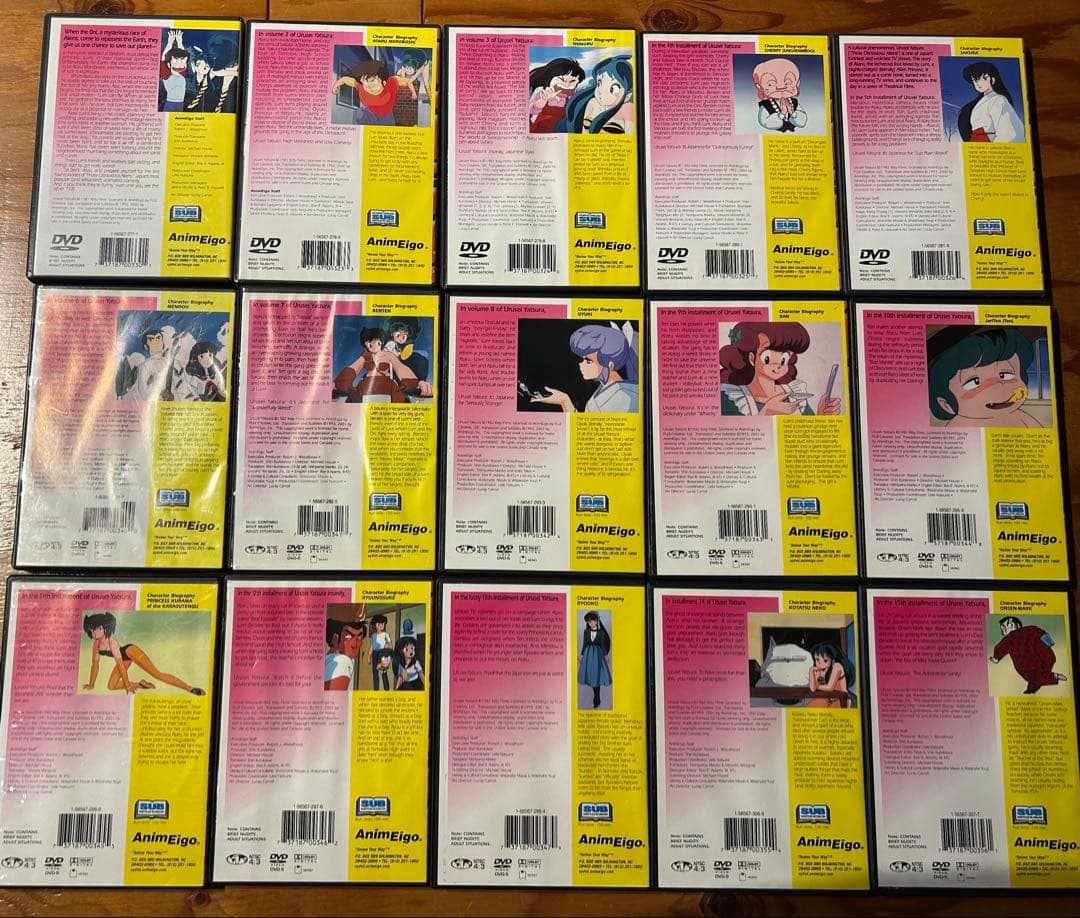 【値下げ中！】うる星やつら 北米版DVD TV1-15 15巻セット