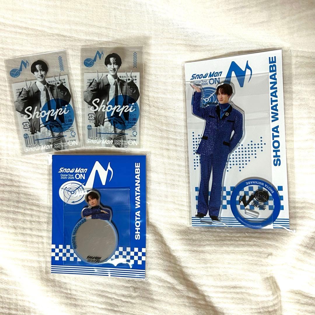SnowMan ONグッズ 2025 渡辺翔太 4点セット アクスタ ステッカー