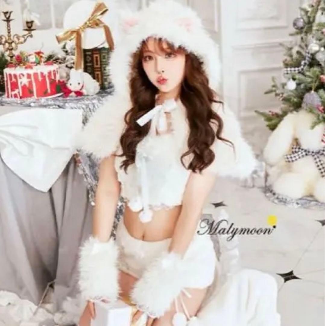 ♡ Malymoon ふわふわメレンゲリボンキャットサンタ コスプレ 猫 ♡ 即日発送】ふわふわメレンゲリボンキャットサンタ《クリスマスコスプレ