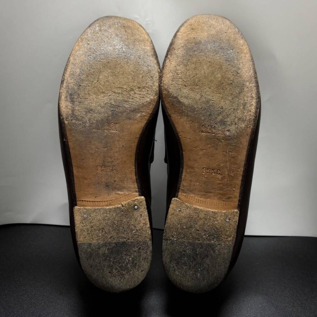 グッチ GUCCI ローファー ホース ビット レザー 35.5 22.5cm