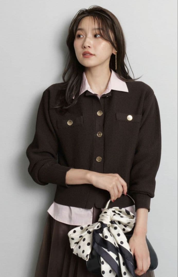 ☆JUSGLITTY 衿付きカノコカーデ　新品