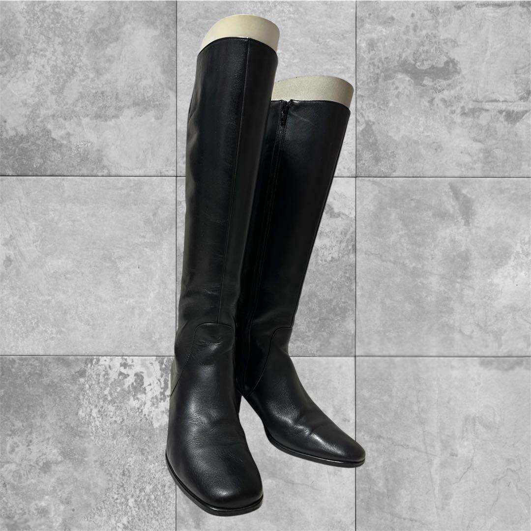 セール！美品　銀座かねまつ　高島屋　ブーツ　23.5cm 本革(上質レザー)