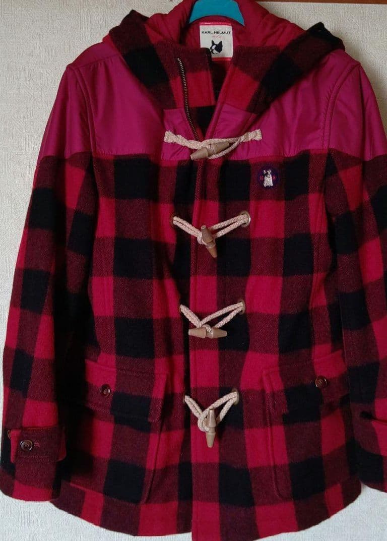 カールヘルム ダッフルコート 赤黒チェック セール】 デニムダッフルコート （ダッフルコート）｜PINK HOUSE