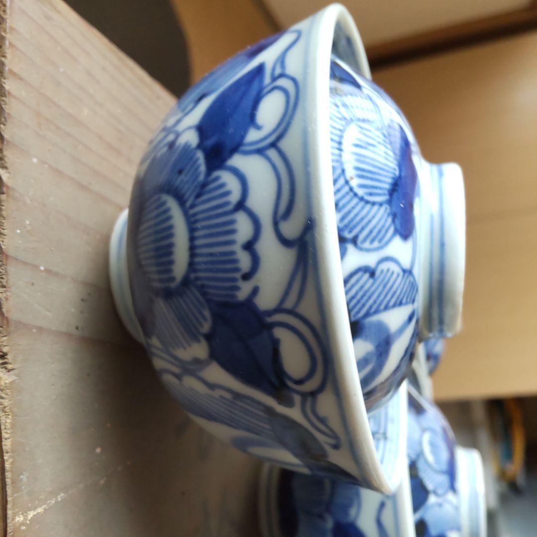 明治期 古伊万里 蓋茶碗5客 染付 - メルカリ