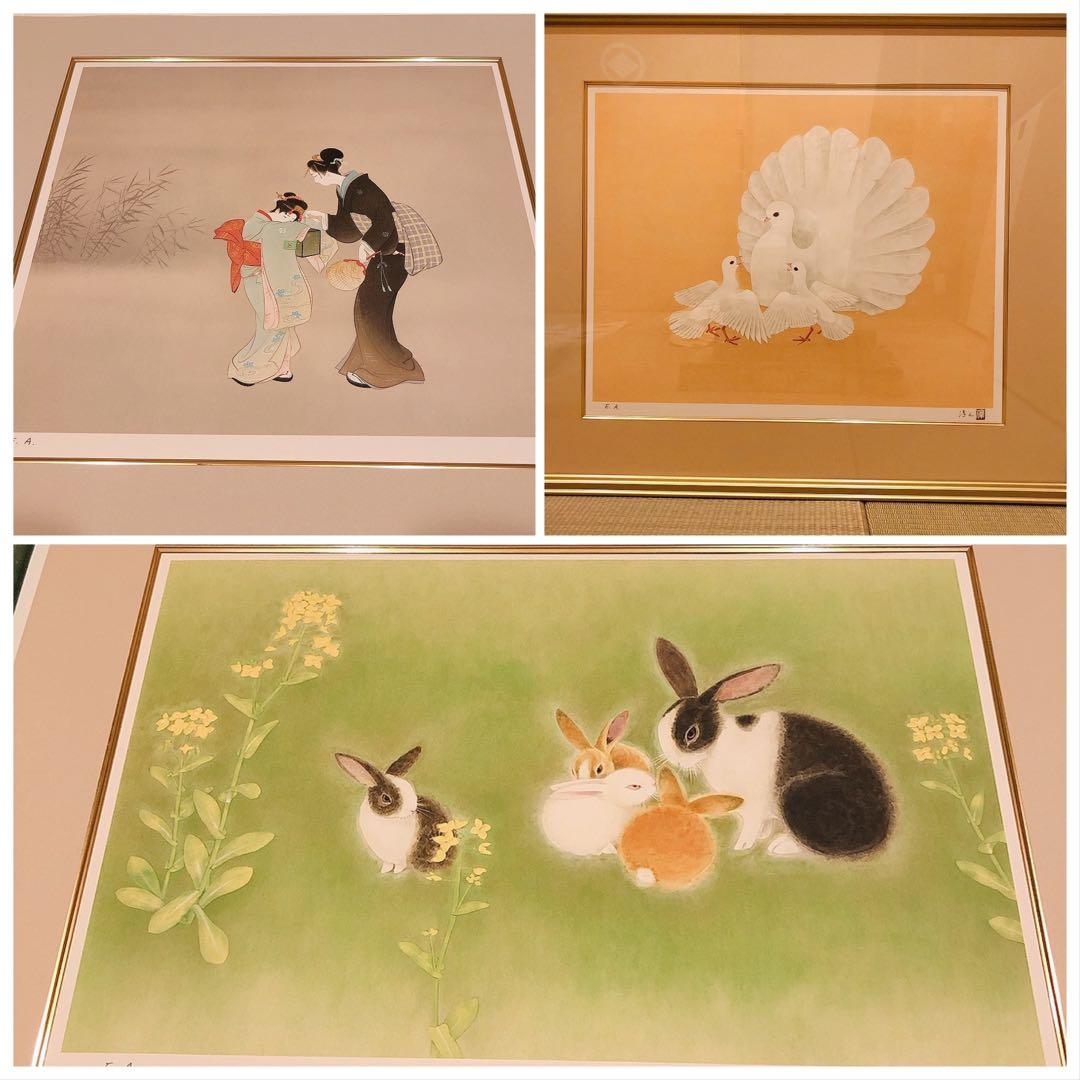 肉質油絵立てF10コスモスと静物額装仕上げ品田澤れいじ額装仕上げ品