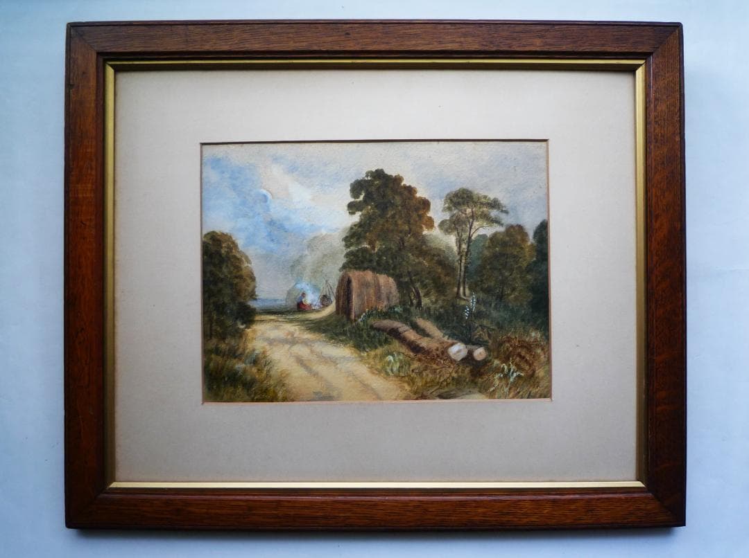 クロード・ロラン「田舎風景」淡彩画（水彩） 3号大 - メルカリ