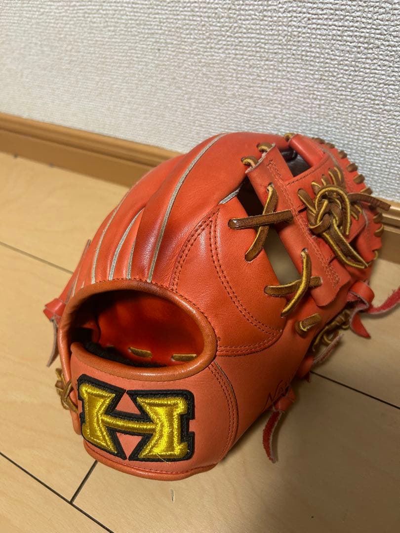 【ほぼ新品】硬式用ハイゴールドスペシャルオーダー 内野手用グラブ 小型 即戦 HI-GOLD（ハイゴールド） オーダーグラブ ソフトボール用 軟式用
