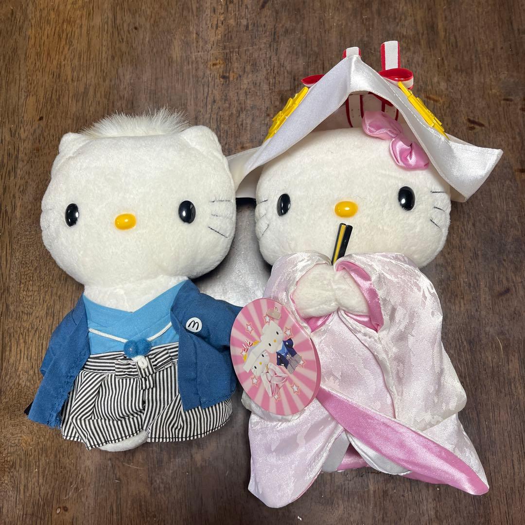 レア〈マクドナルド×ハローキティ〉ペアぬいぐるみセット 2000年記念