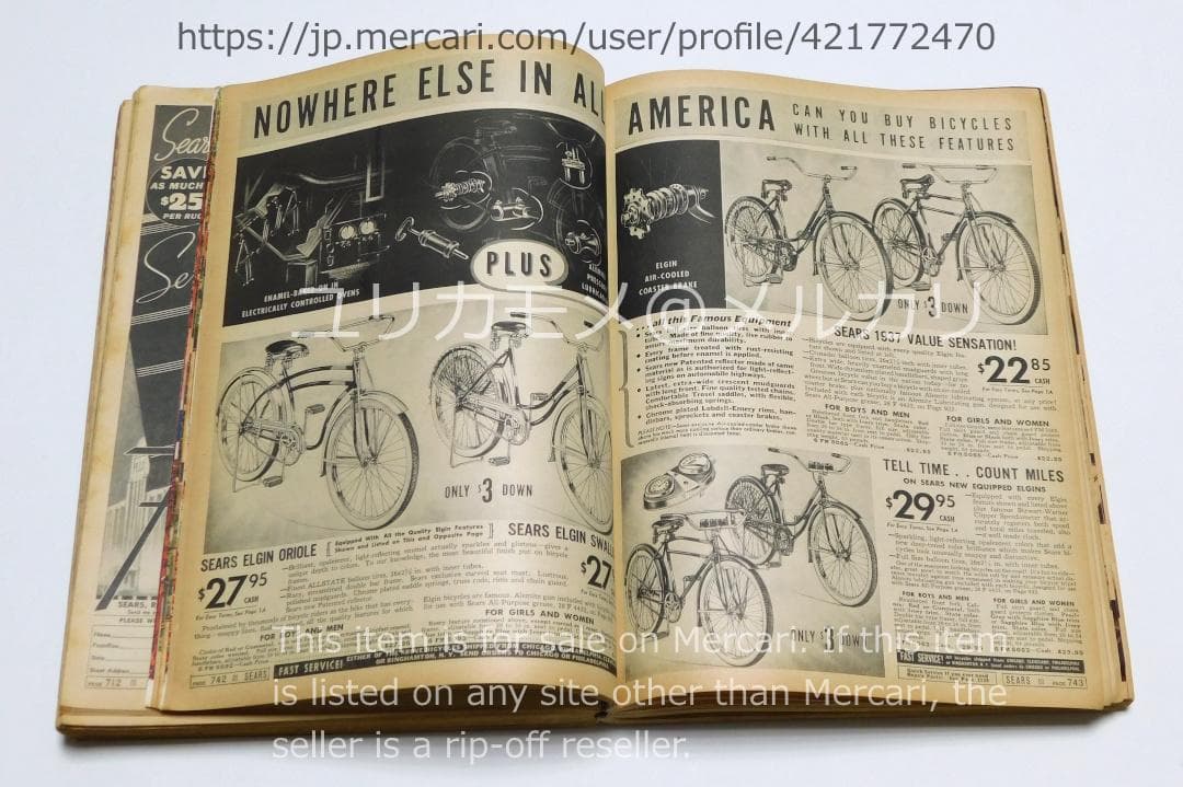 ヴィンテージ】シアーズ・ローバック カタログ 1937-38年秋冬号 - メルカリ