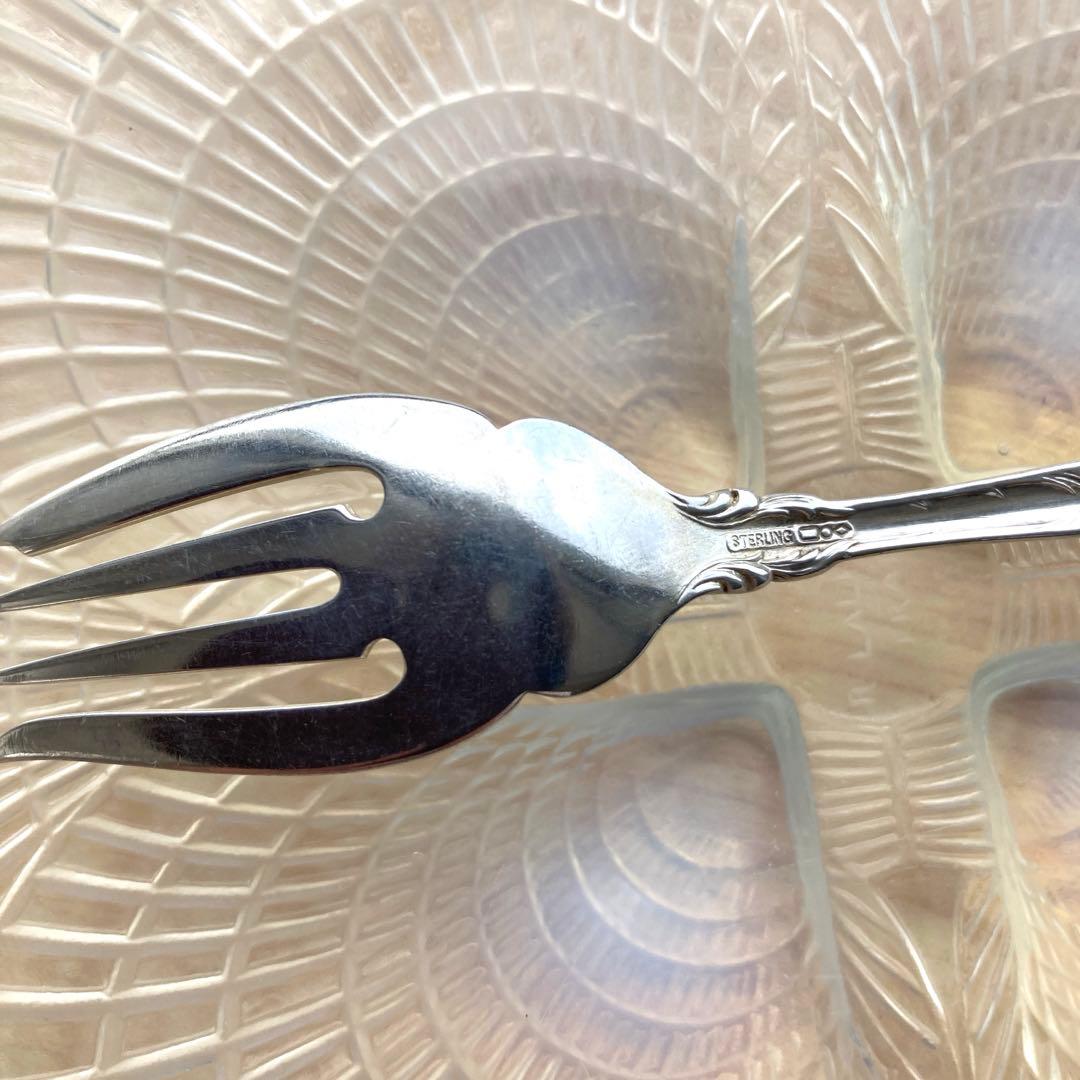 アンティーク 純銀 サラダ フォーク Dominick