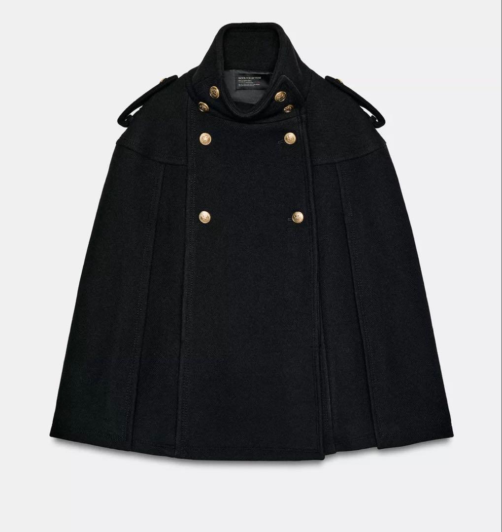 ZARA MANTECOウールブレンドケープ ZW COLLECTION - メルカリ