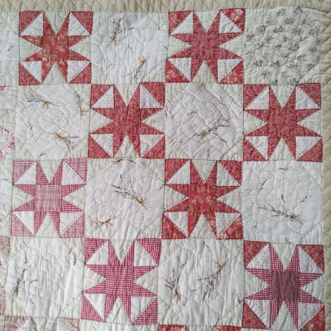 ✨イブニングスターグラデーションベッドカバー✨パッチワークキルト