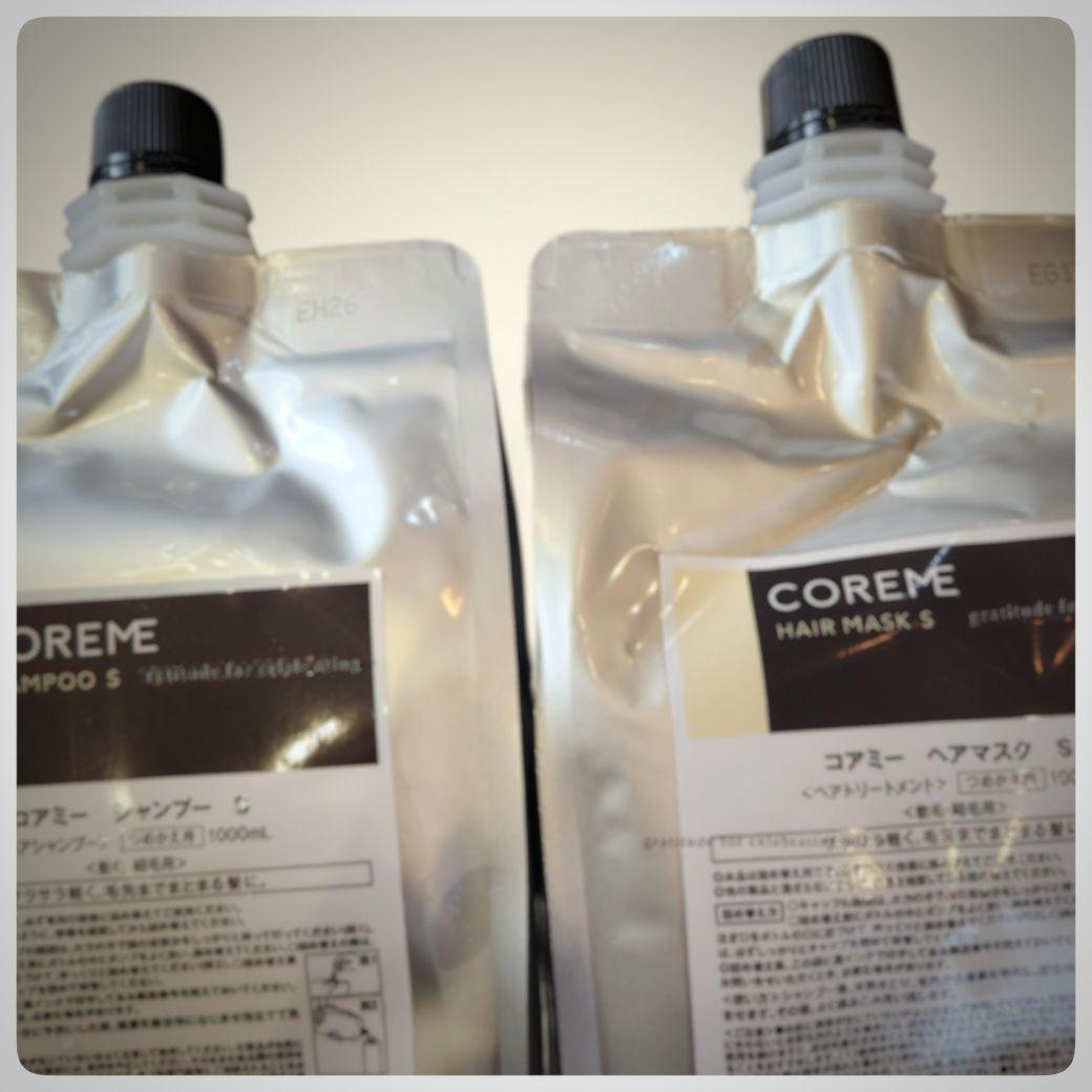 COREME シャンプー S & ヘアマスク S 1000ML コアミー シャンプー S | 株式会社アリミノ | オフィシャルサイト