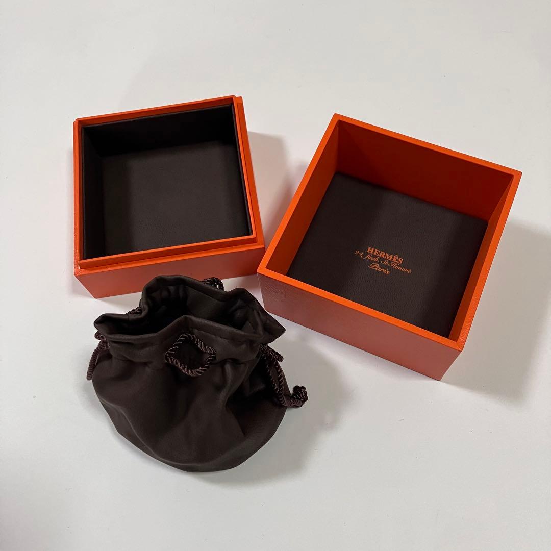 美品 エルメス アクセサリー入れ 巾着袋 空箱 レザー調 ジュエリー