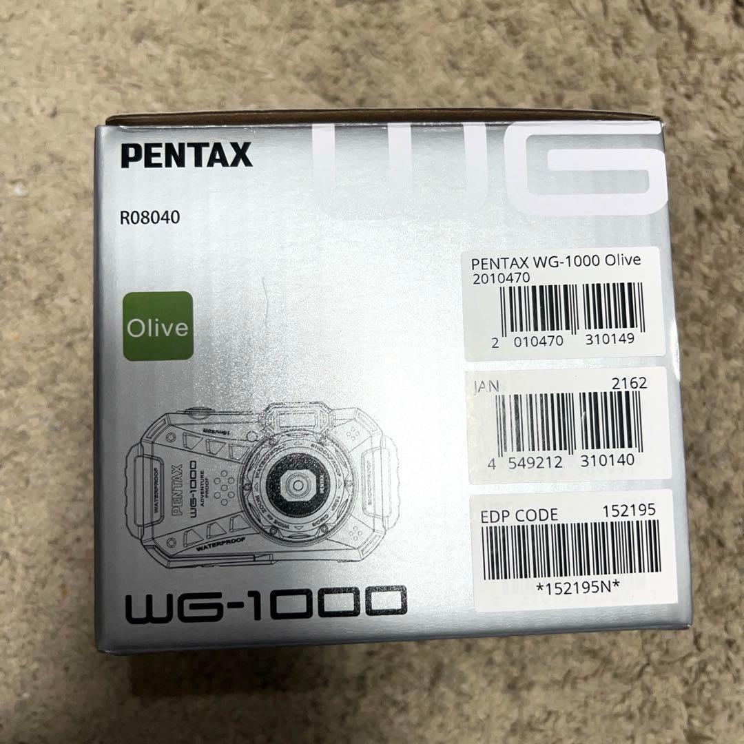 新品未使用・オリーブ】PENTAX WG-1000 防水デジカメ 付属品完備
