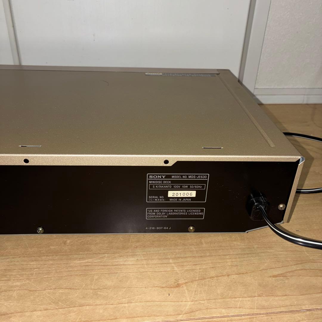 希少！MDレコーダー Sony MDS-JE630 完動品