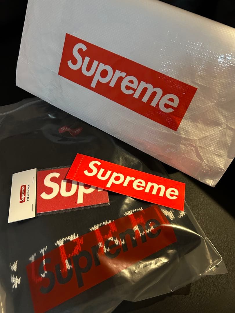 おまけ付Supreme Contrast Logo Sweater BLACK Supreme Contrast Logo Sweater 