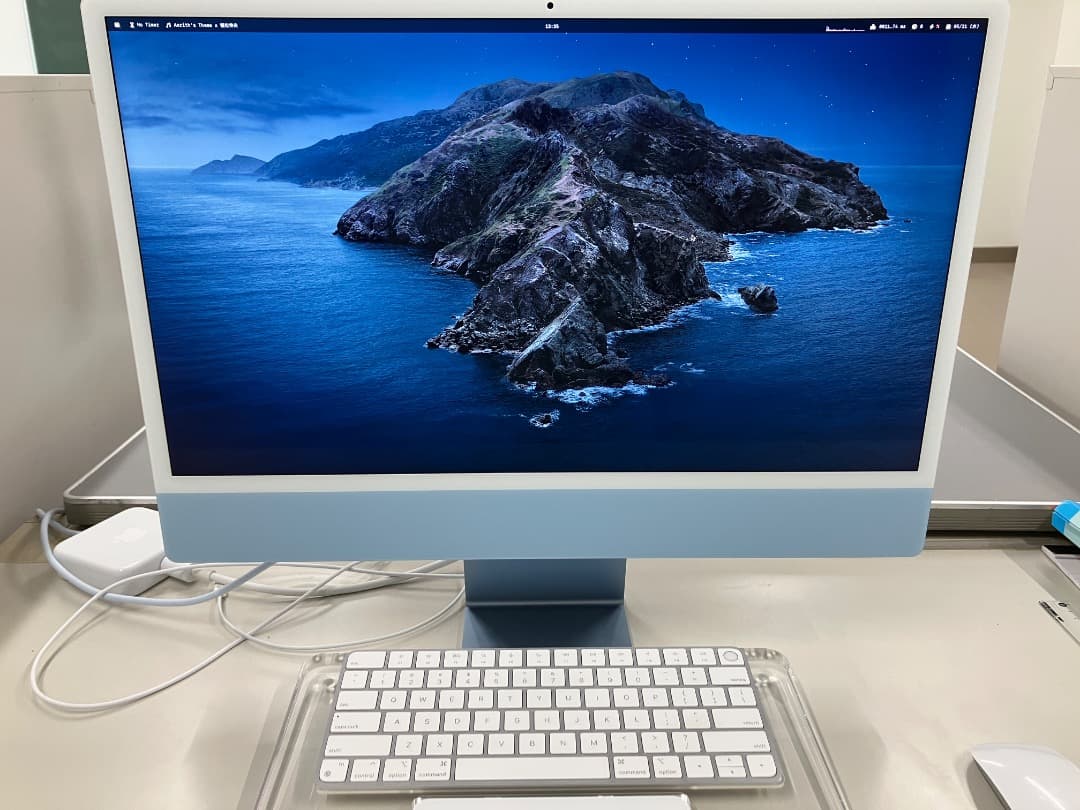 iMac 24インチ M1 ブルー (付属品多数) 24インチiMac [整備済製品] 8コアCPUと7コアGPUを搭載したApple M1