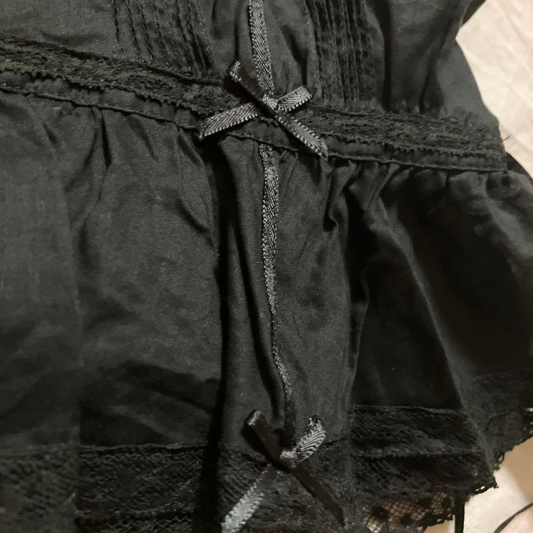 ピンクハウス 未使用品 綿ローン&フランス製?!レース黒生地