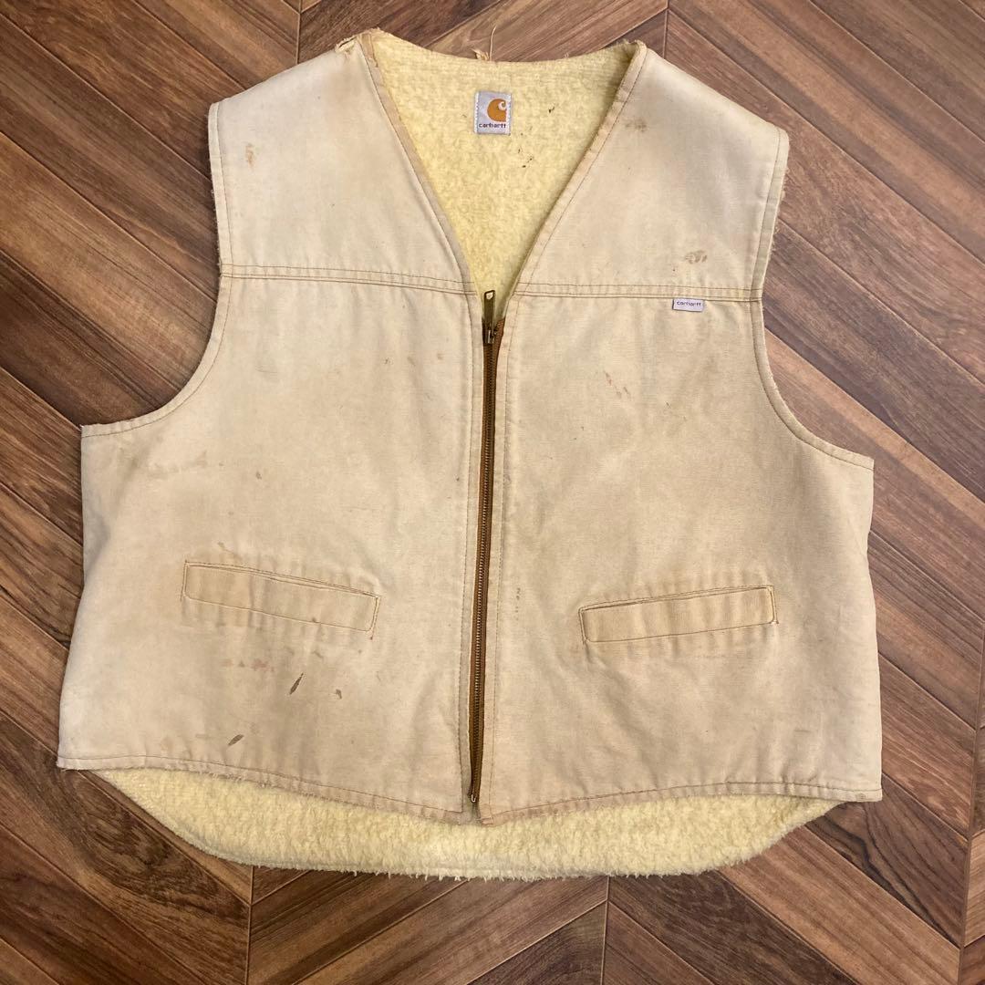 Carhartt カーハート 80s ダックベスト ハンティングベスト 中古・古着通販】CarHartt (カーハート) 80Sダックベスト ベージュ