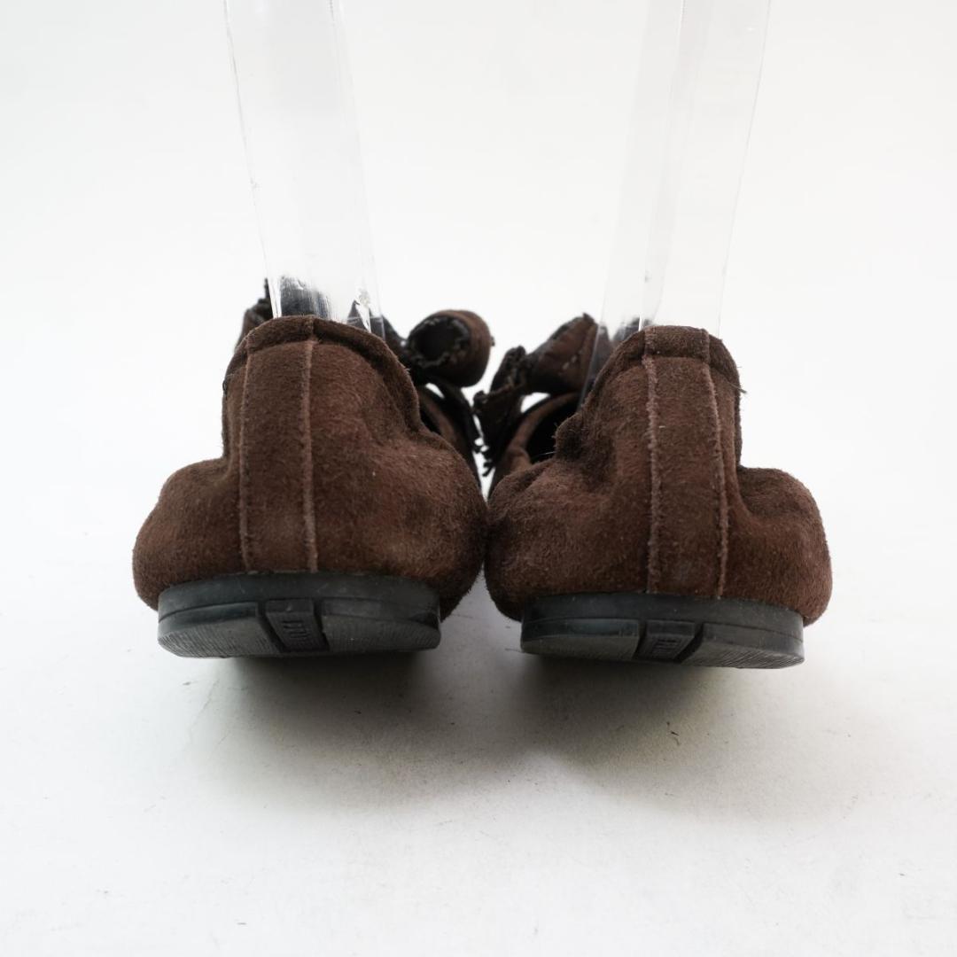 プラダスポーツ 36 プラットシューズ リボン ブラウン/BD44 - メルカリ