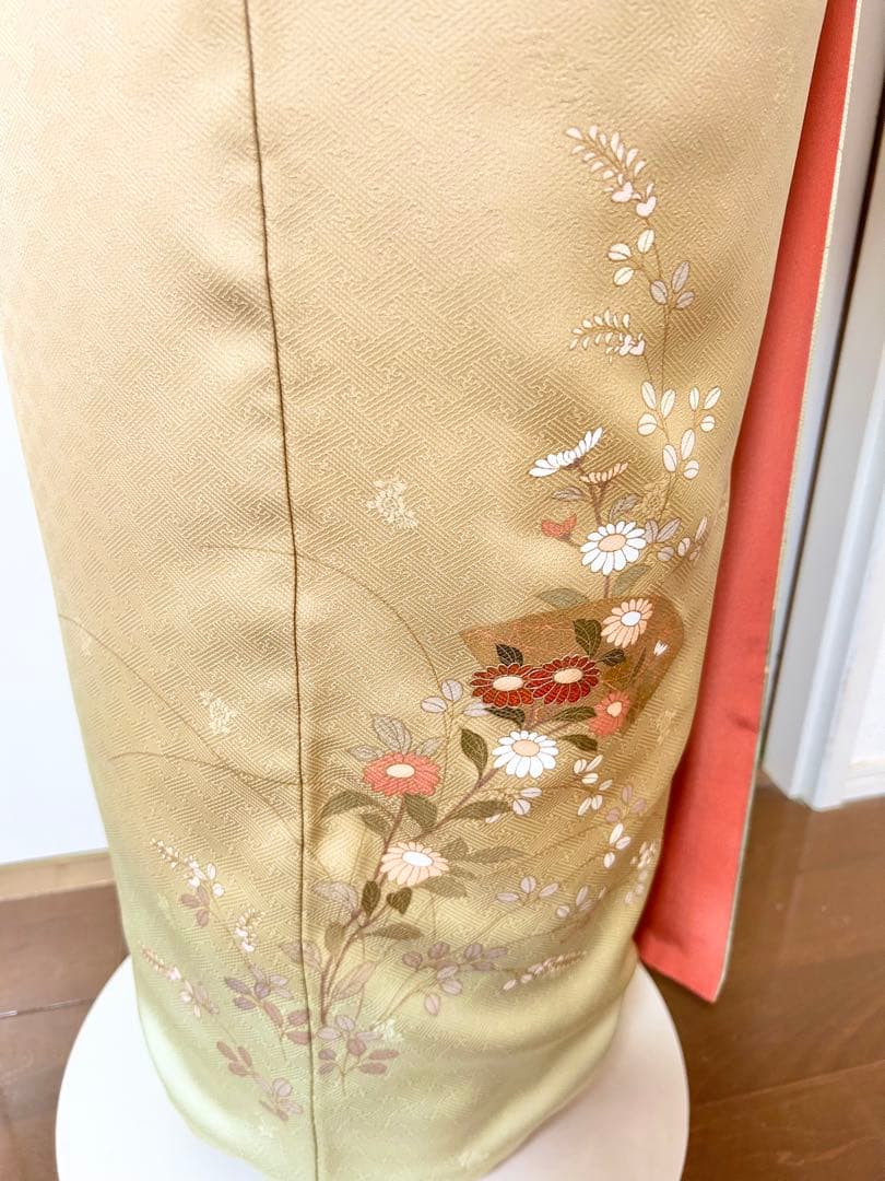 yan様専用 裄丈長め 鈴乃屋誂製 ガード加工済み 正絹訪問着 フルセット