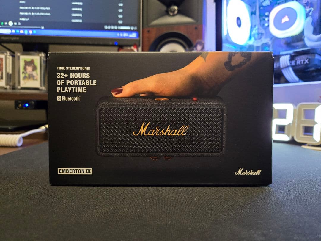 【ほぼ未使用】Marshall Emberton III Black Marshall（マーシャル） ワイヤレススピーカー EMBERTON III Black