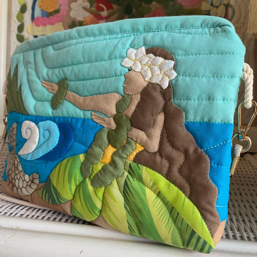 ハワイアンキルト ポーチ ショルダーバッグ フラガール ホヌ オーダー