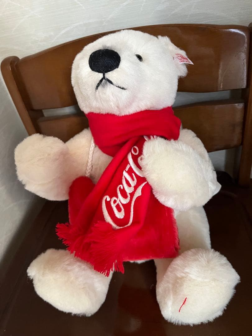 グ*ャ様 シュタイフ Coca-Cola ぬいぐるみ クマ 白 グ*ャ様 シュタイフ Coca-Cola ぬいぐるみ クマ 白 シュタイフ クマ