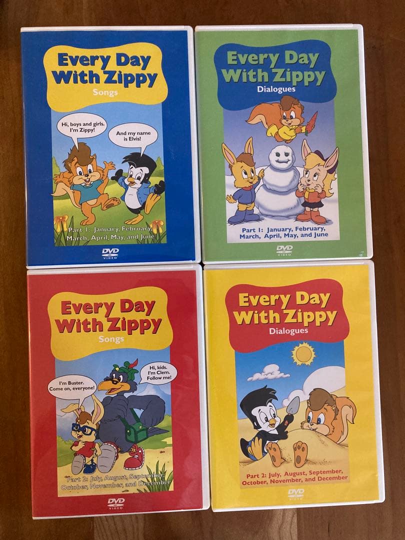 Every Day With Zippy DVD4枚セット Every Day With Zippy 絵本・DVDフルセット - メルカリ