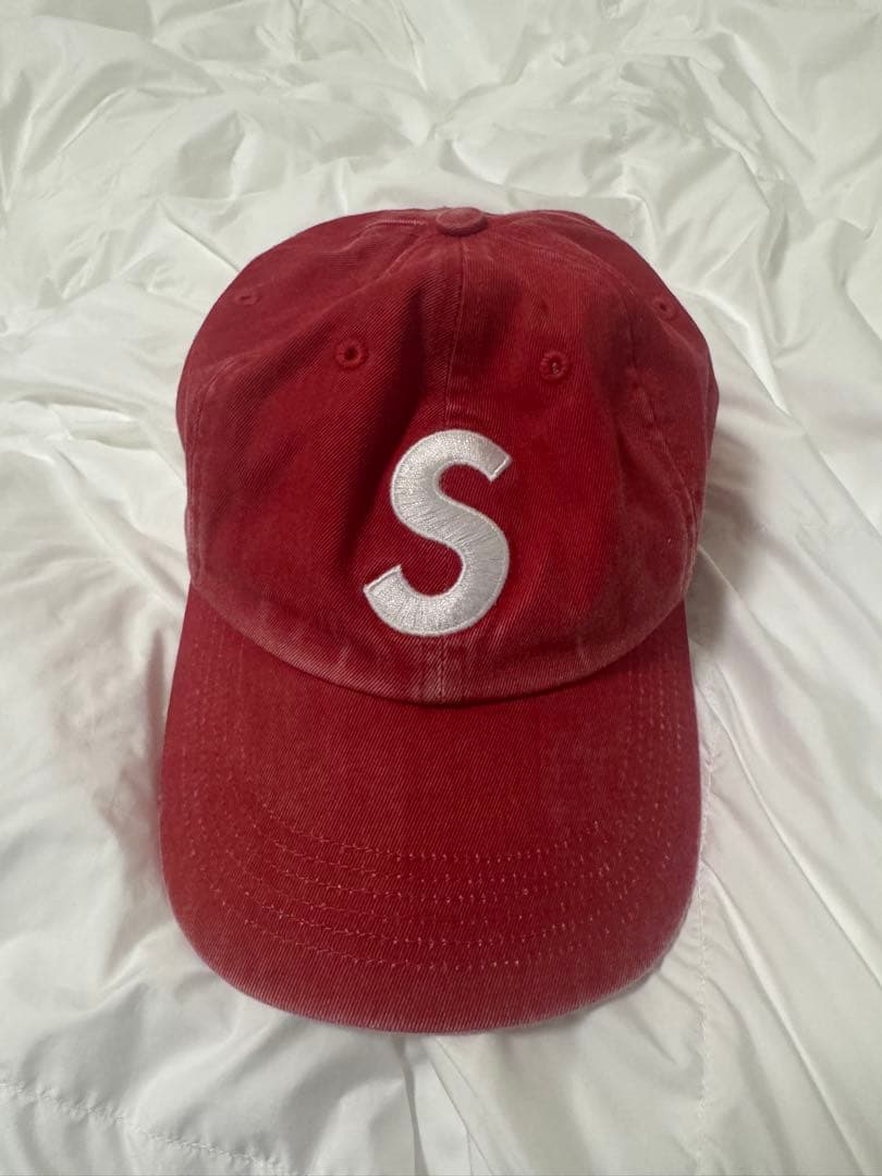 SUPREME 赤 キャップ Sロゴ s-l400.jpg