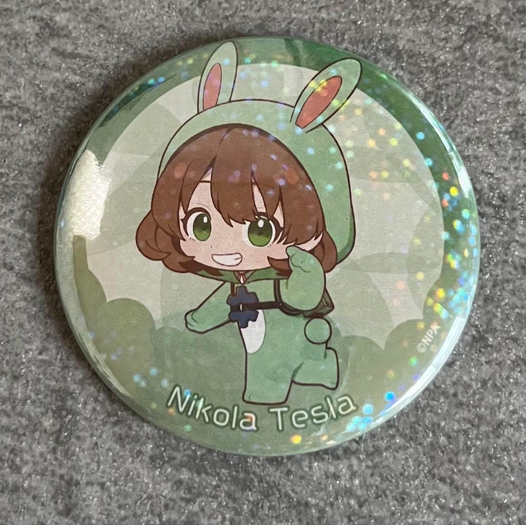 新品未使用 ニコラ・テスラ ホログラム缶バッジ コンパス コンパス