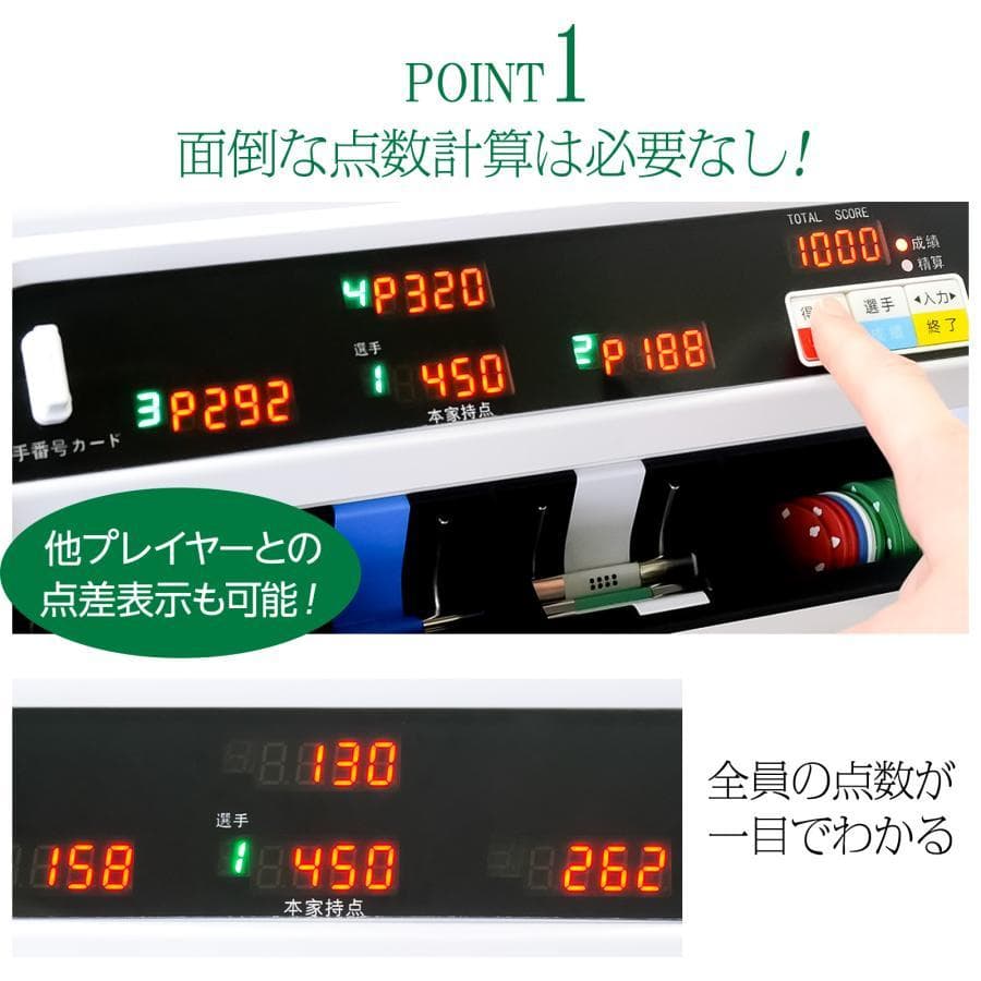 全自動麻雀卓 点数表示 麻雀卓 全自動 折りたたみ 家庭用 マット