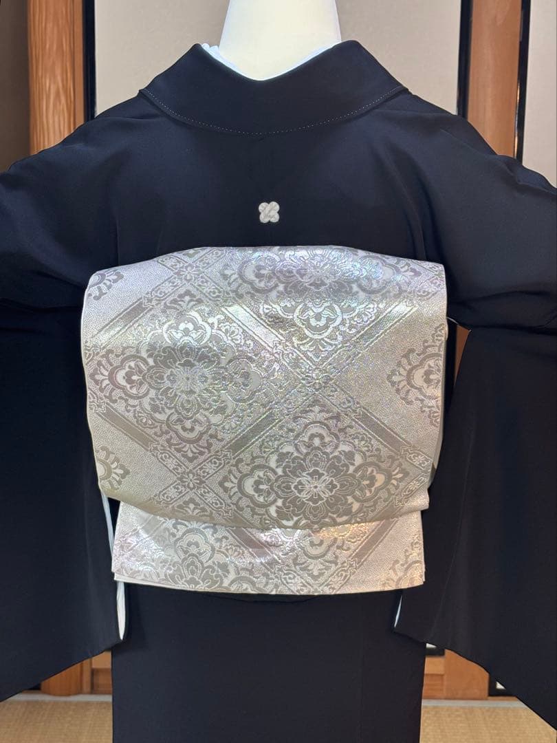 正絹豪華黒留袖5点フルセット 留袖 袋帯 帯締め帯揚げ 末広 - メルカリ