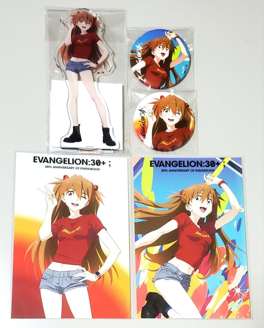 EVANGELION:30+； アクスタ 缶バッジ ポストカード アスカ - メルカリ